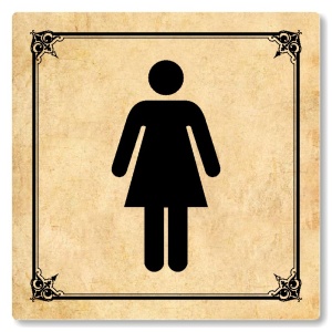 WC ženy, 100x100mm, pergamen, Nebraska
